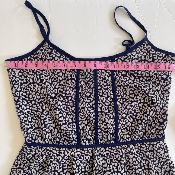 Aqua Purple White Adjustable Spaghetti Sundress Mini Dress Small - Picture 2 of 10